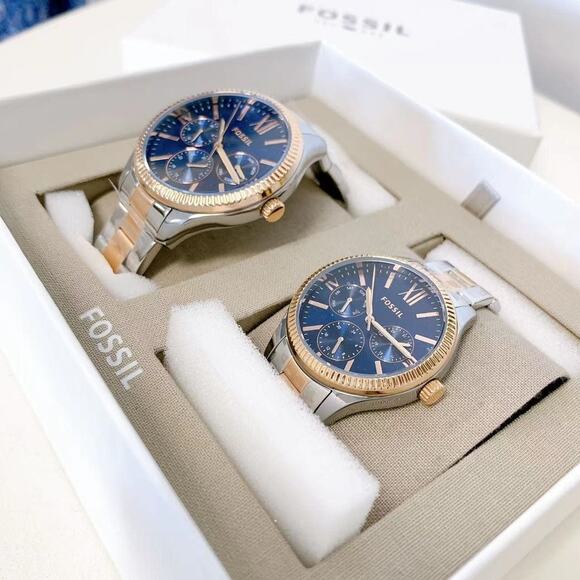Fossil BQ2736SET His and Hers Multifunction Two-Tone Stainless Steel Watch Set main image 9